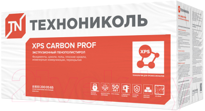 Экструдированный пенополистирол Технониколь XPS Carbon Prof 1180x580x40-L (упаковка)