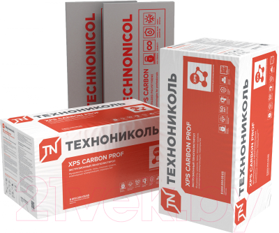 Экструдированный пенополистирол Технониколь XPS Carbon Prof TB 1180x580x80-L 2x40 (упаковка)