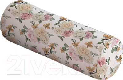 Подушка декоративная JoyArty Пастельные розы и лилии / pcu_50183