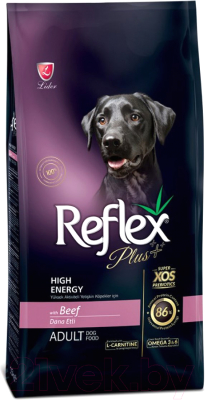 Сухой корм для собак Reflex Plus Для активных собак с говядиной (3кг)