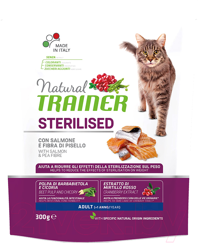 Сухой корм для кошек Trainer Natural Adult Sterilised Salmon (300г)