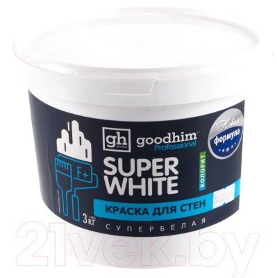 

Краска GoodHim, Белый, F+ стандарт для стен / 89199