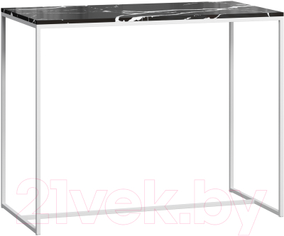 Барный стол Loftyhome Годмар / 1627051 (мрамор блэк с белым основанием)