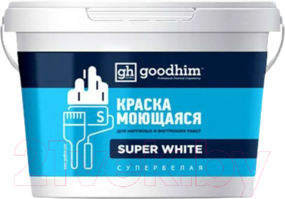 Краска GoodHim S Стандарт моющаяся для светлых тонов База А / 89328 (14кг)