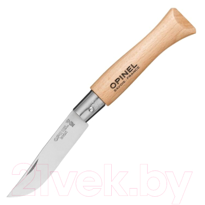 Нож туристический Opinel №5 / 001072 (нержавеющая сталь, бук)