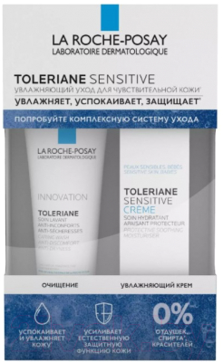 

Набор косметики для лица La Roche-Posay, Toleriane Крем Сенситив легкий 15мл+Гель-уход очищающий 50мл