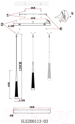 Люстра Evoluce Orpelo SLE200113-03