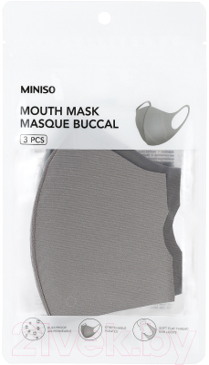 Набор повязок для лица Miniso 4407 (3шт, серый)