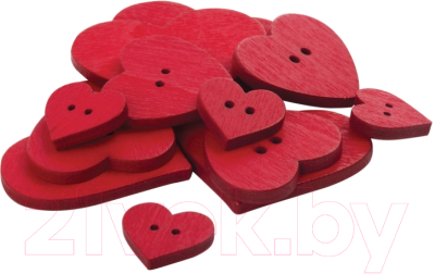 Изображение товара Набор пуговиц Остров Сокровищ Сердце / 661421 (12шт)