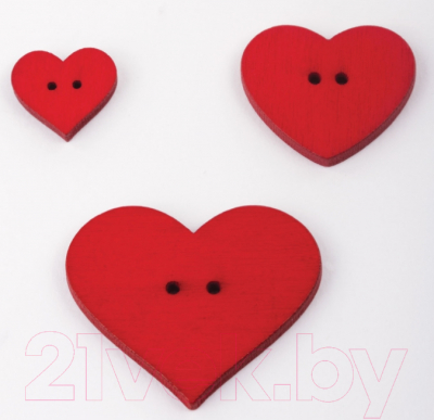 Изображение товара Набор пуговиц Остров Сокровищ Сердце / 661421 (12шт)