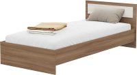 Односпальная кровать Стендмебель Гармония КР-603 90 (ясень шимо светлый/ясень шимо темный) - 