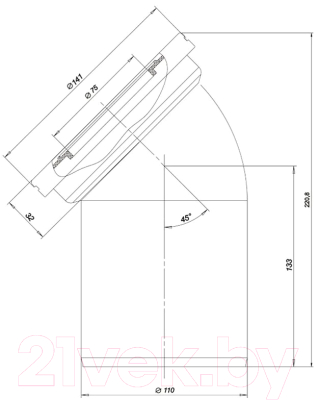 Изображение товара Труба фановая Ани Пласт 110х45 / W4220