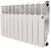 Радиатор биметаллический Royal Thermo Revolution Bimetall 350 (10 секций, с монтажным комплектом и угловыми кранами) - 