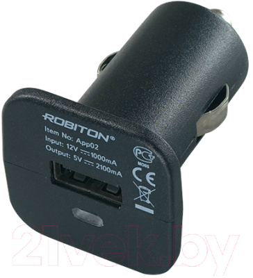 Зарядное устройство автомобильное Robiton APP02 Tiny Car Charger 2.1A I / БЛ10089
