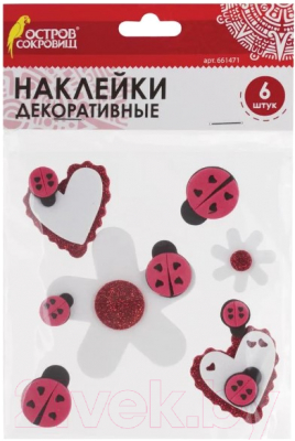 

Набор наклеек для декорирования Остров Сокровищ, Божьи коровки / 661471