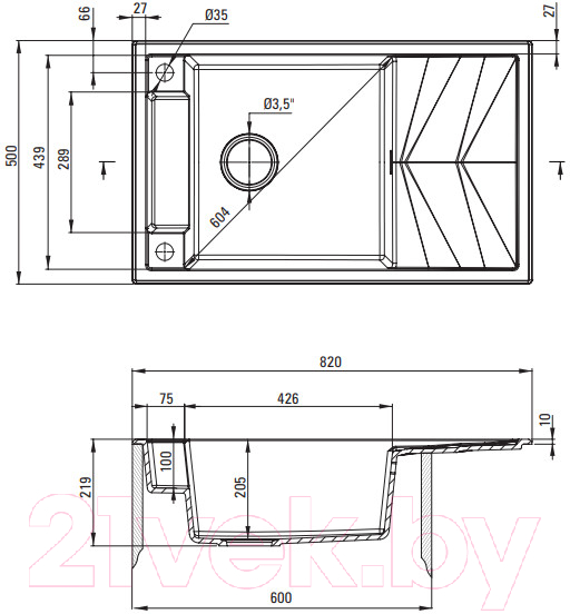 Мойка кухонная Deante Magnetic ZRM N113