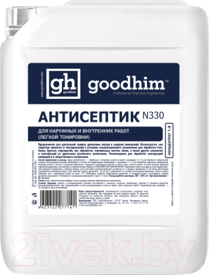 

Антисептик для древесины GoodHim, Зеленый, Концентрат 1:9 N330 / 77134