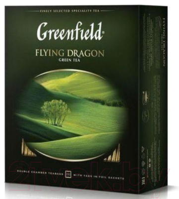 Чай пакетированный GREENFIELD Flying Dragon зеленый / Nd-00001696 (100пак)