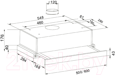 Вытяжка телескопическая Making Oasis Everywhere UV-60WG (F)