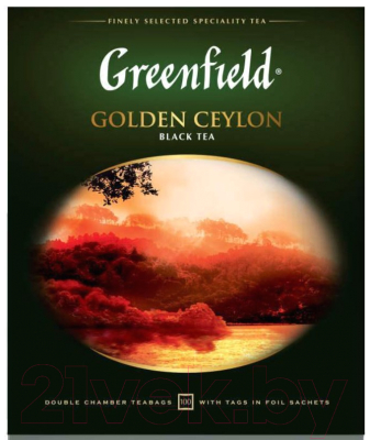 Чай пакетированный GREENFIELD Golden Ceylon черный / Nd-00001694 (100пак)
