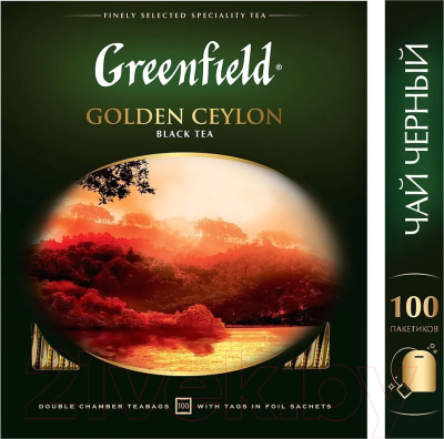 Чай пакетированный GREENFIELD Golden Ceylon (ХРК) / Nd-00001831 (100пак)