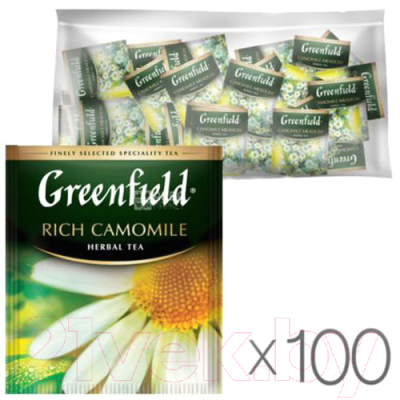 Чай пакетированный GREENFIELD Rich Camomile (ХРК) / Nd-00010284 (100пак)