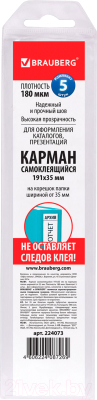 Изображение товара Набор информационных карманов Brauberg 224073 (5шт)