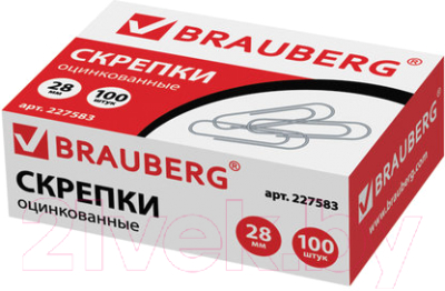 Скрепки Brauberg 227583 (100шт)