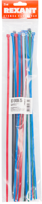 Стяжка для кабеля Rexant 07-0408-25 (25 шт, цветной)