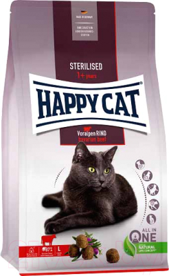 

Корм для кошек Happy Cat, Sterilised Voralpen-Rind Баварская говядина / 70573
