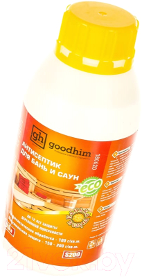 

Антисептик для древесины GoodHim, Бесцветный, Для бань и саун S200 / 49570