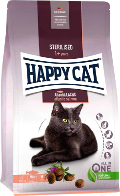 Сухой корм для кошек Happy Cat Sterilised Adult Atlantik-Lachs Лосось / 70579 (1.3кг)
