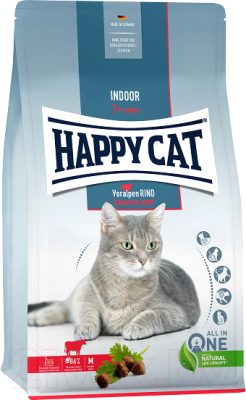 

Корм для кошек Happy Cat, Indoor 1+ Years Voralpen Rind Говядина / 70593