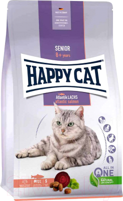 Сухой корм для кошек Happy Cat Senior Atlantik-Lachs Лосось / 70612 (4кг)