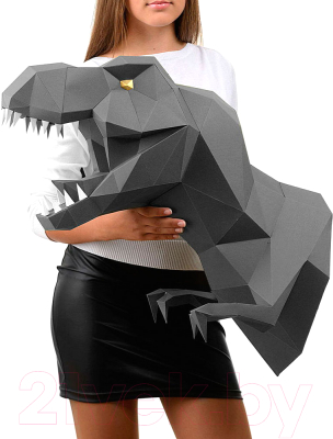Объемная модель Paperraz Динозавр Завр / PP-1DIZ-GRA