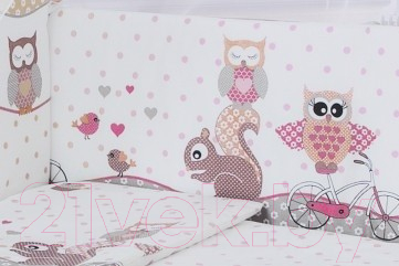 Комплект постельный для малышей Баю-Бай Раздолье / К90-Р1 (розовый)