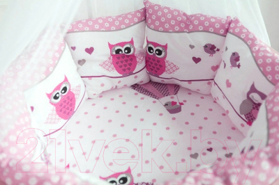 Комплект постельный для малышей Баю-Бай Раздолье / К91-Р1 (розовый)