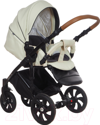 Детская универсальная коляска Tutis Mimi Style 3 в 1 / 683344 (молочный/шоколадный)