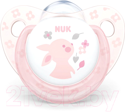 Пустышка NUK Baby Rose с кольцом / 10736274 (силикон, р.2)