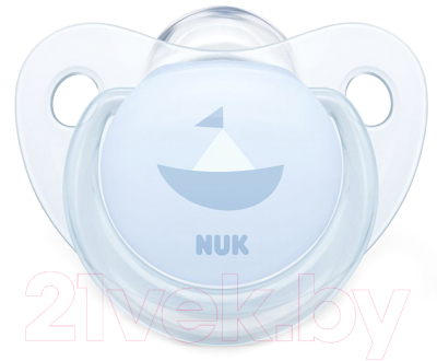 Пустышка NUK Baby Blue с кольцом / 10736275 (силикон, р.2)