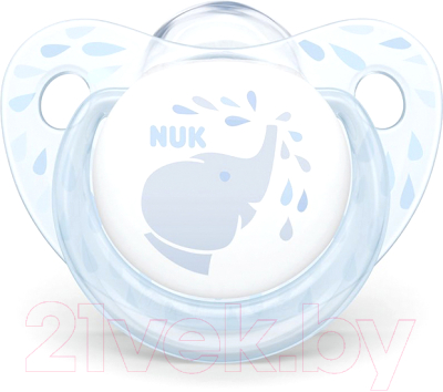 Пустышка NUK Baby Blue с кольцом / 10736275 (силикон, р.2)