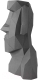 Объемная модель Paperraz Моаи / PP-2MOA-GRA (графитовый) - 