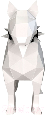 Объемная модель Paperraz Бультерьер Валера / PP-2BLT-WHT (белый)