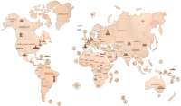 Декор настенный Wood Trick Карта мира XXL / 1234-XXL - 