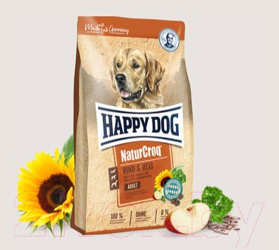 Сухой корм для собак Happy Dog NaturCroq Rind&Reis Говядина и рис / 60519 (4кг)