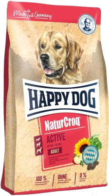 Сухой корм для собак Happy Dog NaturCroq Active Птица, телятина / 60530  (15кг)