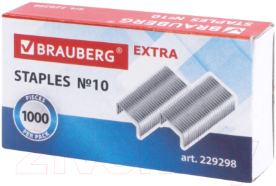 Скобы канцелярские Brauberg Extra №10 / 229298 (1000шт)