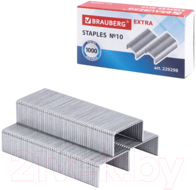 Скобы канцелярские Brauberg Extra №10 / 229298 (1000шт)