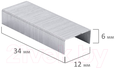 Скобы канцелярские Brauberg Extra №24/6 / 229299 (1000шт)