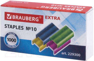 Скобы канцелярские Brauberg Extra №10 / 229300 (1000шт)